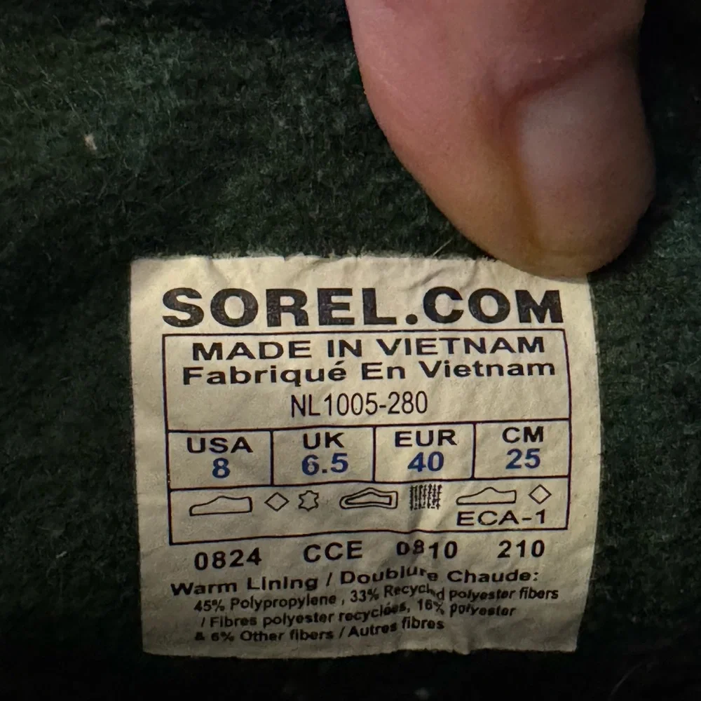 Sorel Caribou Buff Suede Waterproof Winter Snow Boots NL 1005-280 Women's Size 8 - Picture 6 of 7